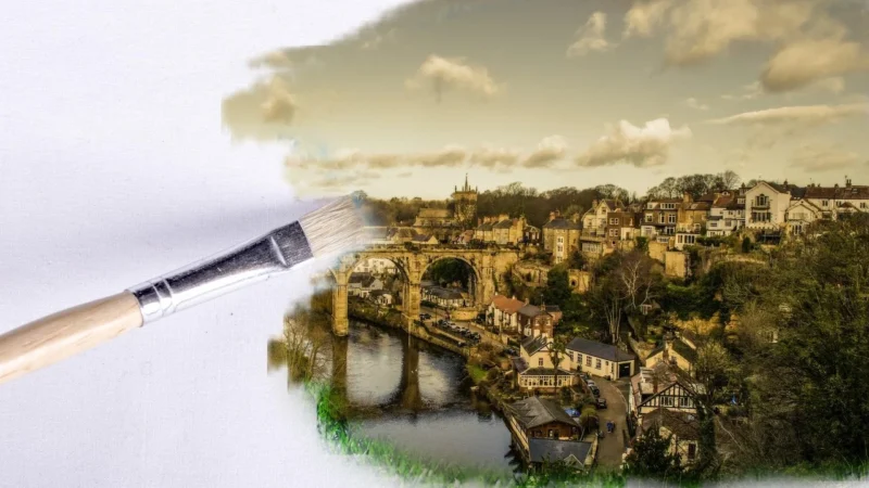 Artgeist Obraz Miasto Zachodzącego Słońca 150X50